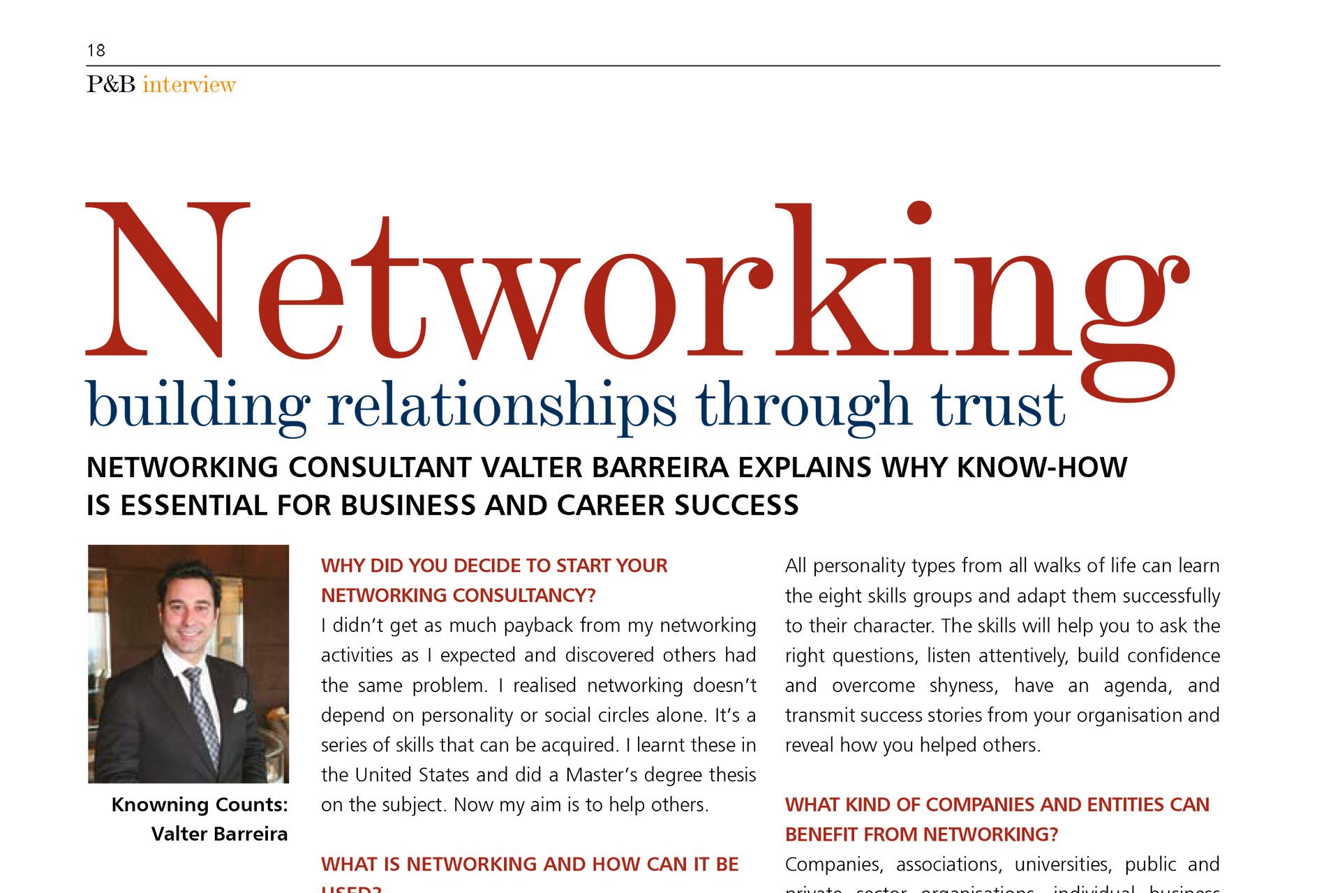 Building relationships through trust